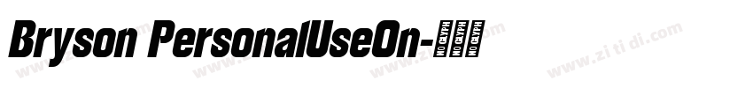 Bryson PersonalUseOn字体转换